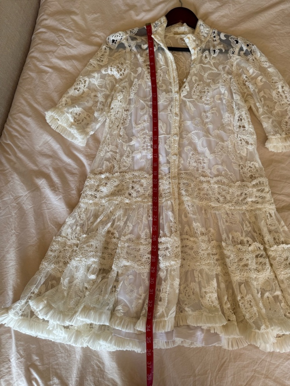 Alexis Manati White Lace Ruffle Mini Dress - Picture 10 of 15